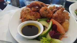 Vegetable tempura at The Slip Inn Cafe in Havelock