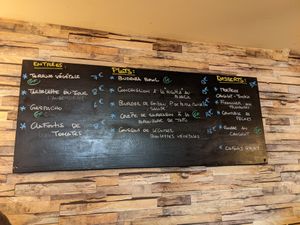 Menu (changes regularly) at La Cabane en Ville in Aix-en-provence