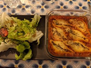 Conchiglioni a la ricotta at La Cabane en Ville in Aix-en-provence