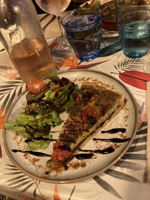 Tomato and olive tart  at La Cabane en Ville in Aix-en-provence