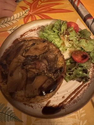 Savory onion quiche appetizer. Definitely our favorite.  at La Cabane en Ville in Aix-en-provence