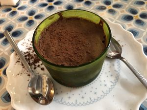 Home made vegan chocolate mousse...to die for! at La Cabane en Ville in Aix-en-provence