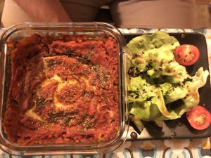 Lasagne aubergine-bolognaise at La Cabane en Ville in Aix-en-provence
