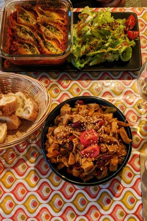 Jackfruit á la Mexicane & Conchiglioni Ricotta at La Cabane en Ville in Aix-en-provence