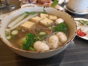 Vegan Pho at Eat Mii Cafe in West End