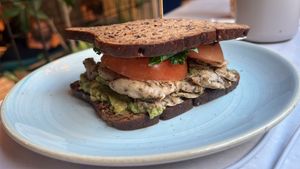 Chick’n kale sandwich   at White Pine in London