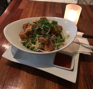 Noodle salad with tofu (amazing!) at Mrs Saigon in Malmo