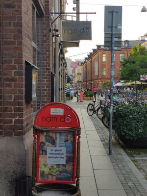 outside at Nam Do in Malmo