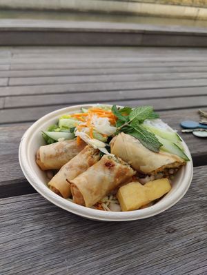 Take away fried springrolls and tofu at Nam Do in Malmo
