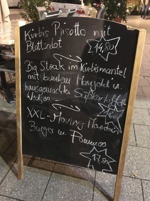 Tageskarte mit saisonalen Angeboten at V-Bandits in Ludwigsburg