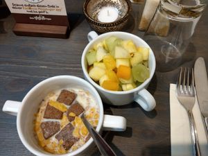 Cereals and fruits at V-Bandits in Ludwigsburg