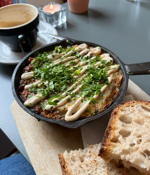 Shakshuka   at Café Mugrabi in Berlin