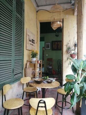Out side sitting space at Voie 80 in Hanoi