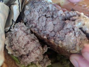 Real burger >:( at Bareburger -  W 57th in New York City