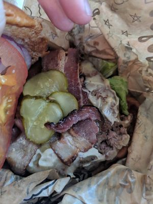 They tried telling us this was temph bacon at Bareburger -  W 57th in New York City
