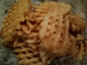 Waffle fries at Bareburger -  W 57th in New York City