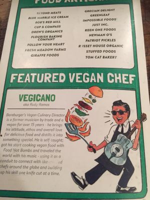 Vegan chef at Bareburger -  W 57th in New York City