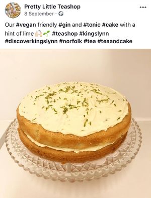 Gin & Tonic Cake  at Pretty Little Bistro in Kings Lynn