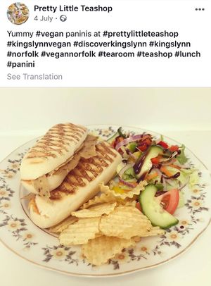 Vegan Paninis  at Pretty Little Bistro in Kings Lynn