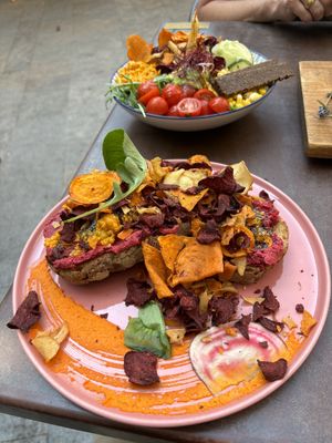 Beetroot Toastt  at La Fabrica in Girona