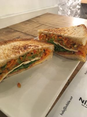 Tofu sandwich at Nibble in Girona