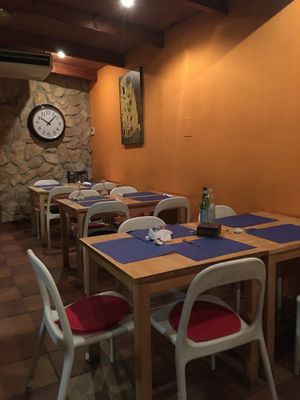 Seating  at La Pulcinella in Girona
