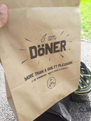 Takeaway bag at I Am Doner in Harrogate