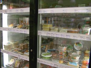 Assortmen in fridge 2 at Vitaland in Dubravka