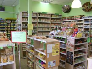 Assortmen in shop at Vitaland in Dubravka