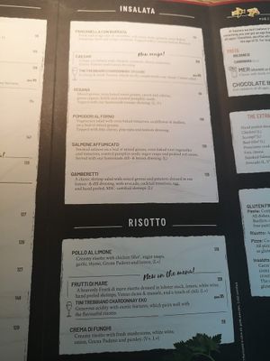 Menu at Vapiano - Emporia in Malmo