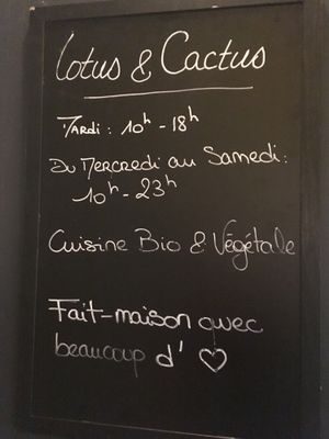 Opening hours  at Lotus & Cactus in Paris