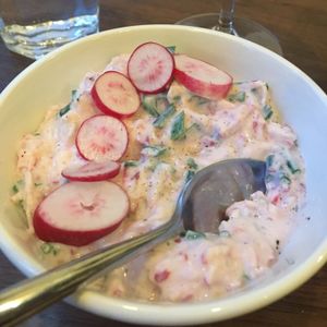 Radish tzatziki at Lotus & Cactus in Paris