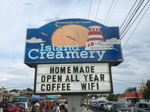 Sign at Island Creamery in Chincoteague