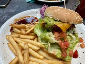  Vegan Tex-Mex burger from Oumph!  at CPH - O'Learys - T2 in Kastrup