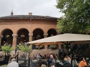 Outside terras at Café Cathedral in Oslo