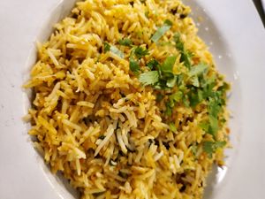 Vegetable fried rice - this was amazing! at Hamir's Indian Fusion in York