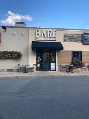 Around the corner of the shopping center  at Bare Blends in Albany