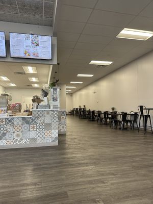 Inside seating  at Bare Blends in Albany