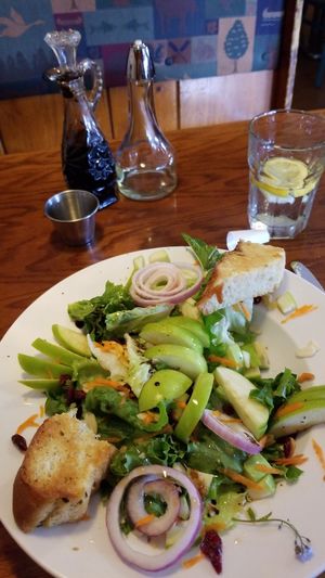 Manitowish salad (vegan option) at Don and GG's in Ironwood