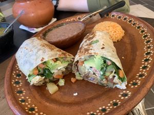 Vegan burrito   at Luna Mexicana in Joliet