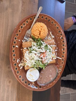 Vegan flautas  at Luna Mexicana in Joliet