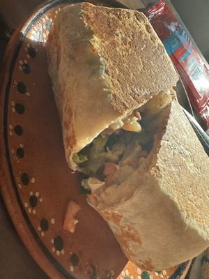 Loaded burrito   at Luna Mexicana in Joliet