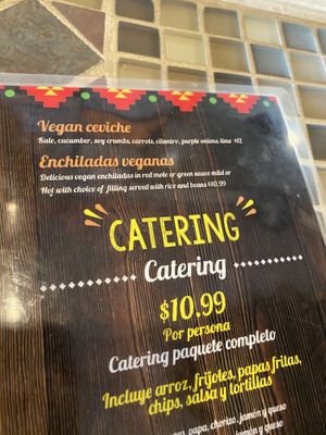 Vegan menu continued (as of August 5th, 2020) at Luna Mexicana in Joliet