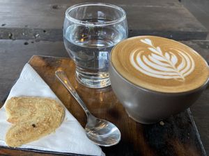 Flat white - plant based milks available  at The Sampan in Penida Island