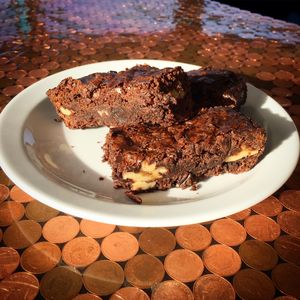 Chocolate brownies  at The Ark in Northampton