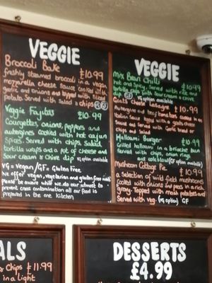 The specials board at The Knockerdown Inn in Ashbourne