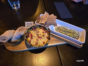 Avocado salad and humus. at Abyssinia in Strasbourg