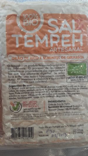 Chickpea tempeh at 4Bio in Almada