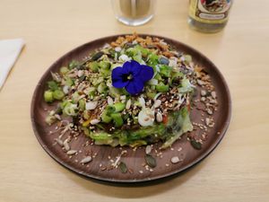 Vegan okonomiyaki at Okoz in Antwerpen