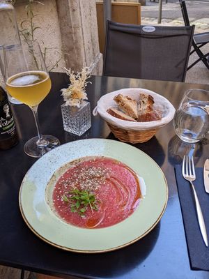 Watermelon gazpacho at Laska in Lyon